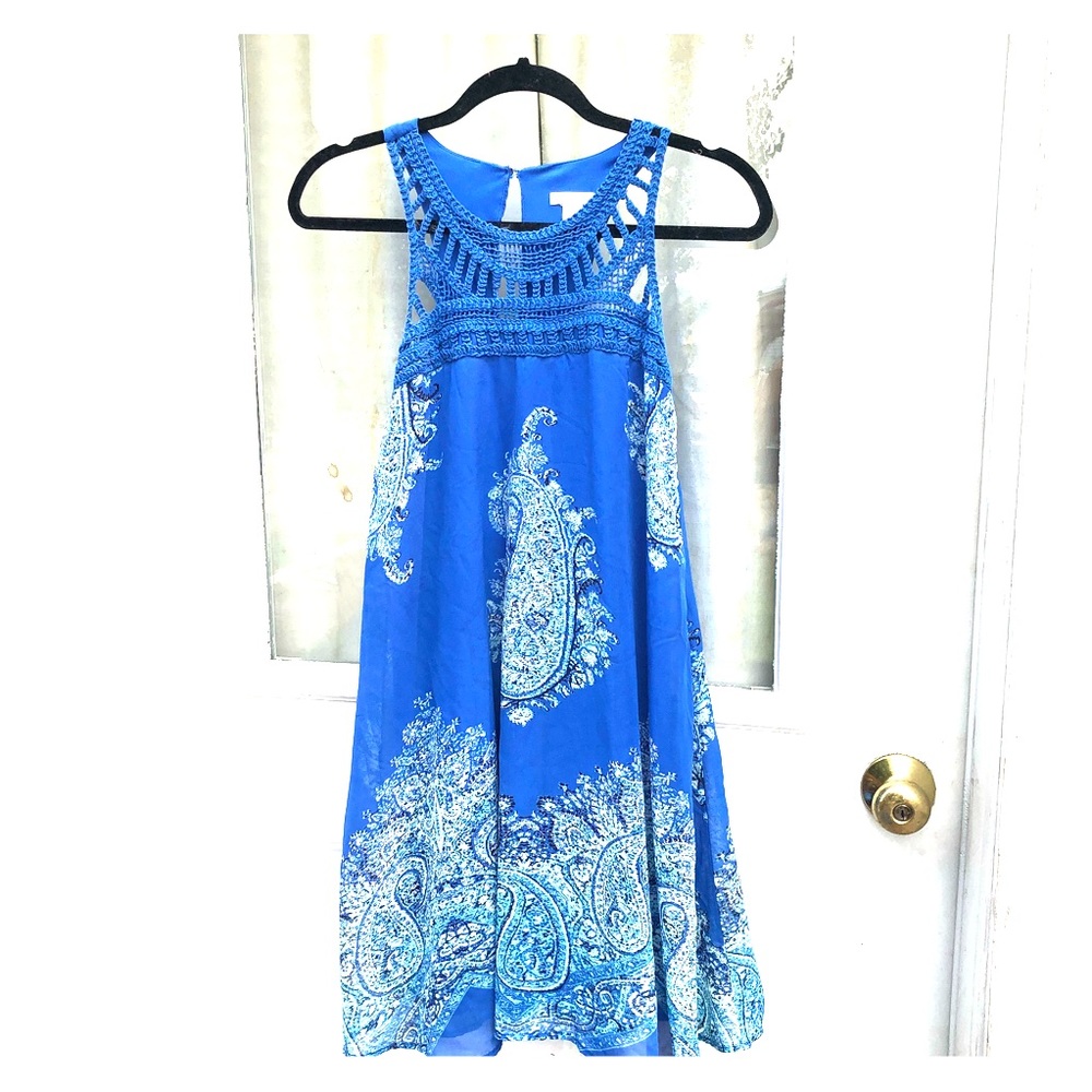 Paisley Crochet Xhiliration Swing Dress
